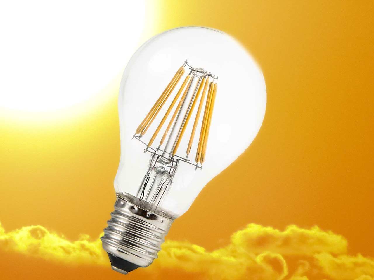 BioLicht LED-Lampen Pure-Z-Neo, E27, 6,4 W Klar-Cutter