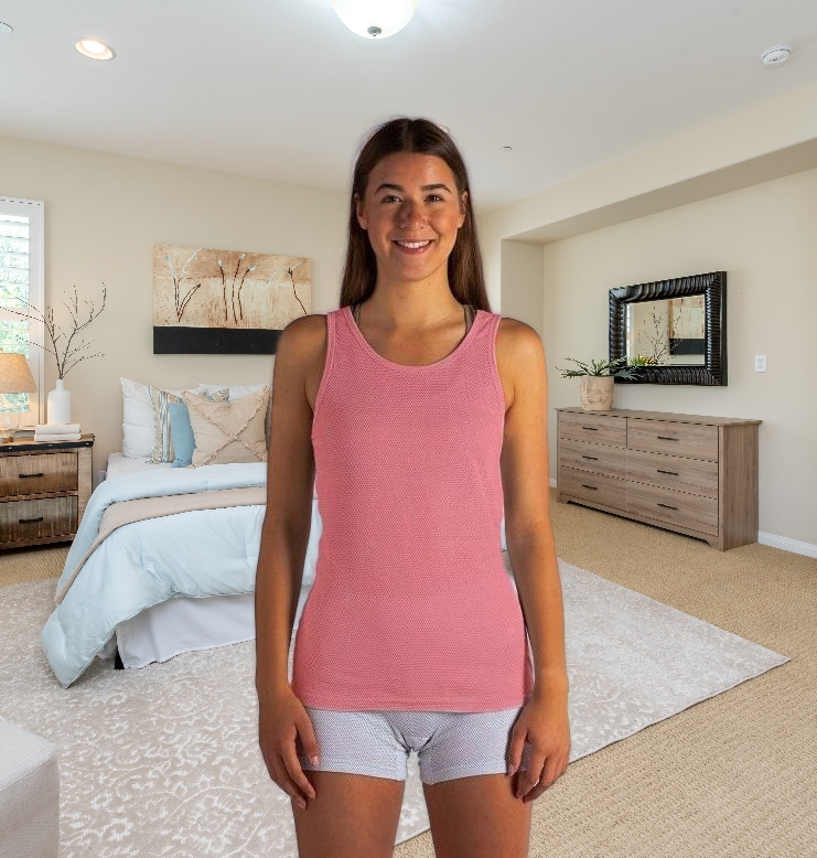 BioEnergy Damen Träger Unterhemd Altrosa - 1 (Marke WaveSafe)