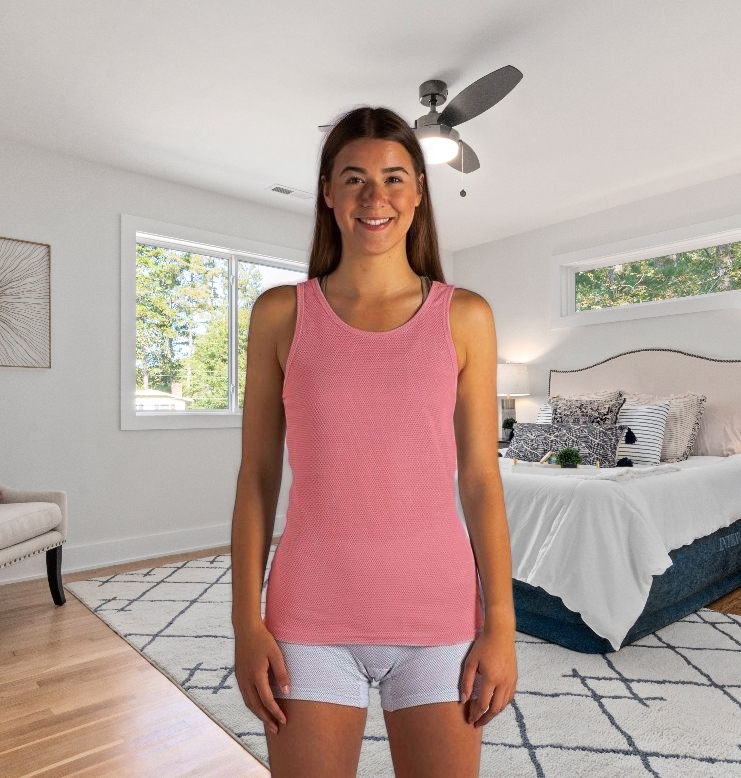 BioEnergy Damen Träger Unterhemd Altrosa - 3 (Marke WaveSafe)-Cutter-2