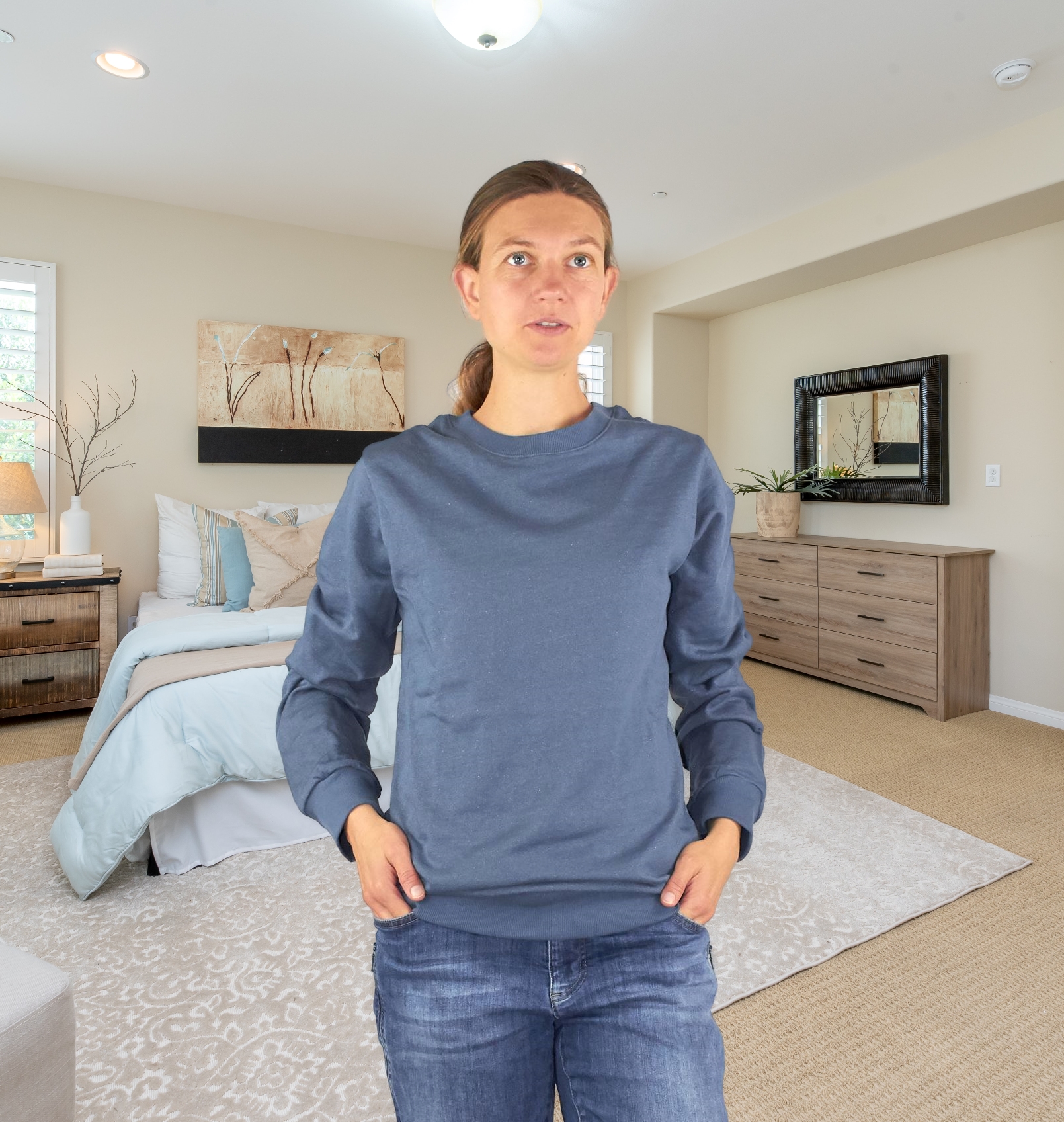 BioEnergy Damen Langarm Sweat Shirt Knitted Anthracite (Marke WaveSafe)-Cutter