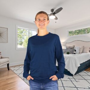 Damen Sweat Shirt Bio-​Baumwolle, Marine